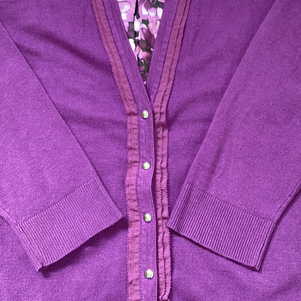 White House Black Market Purple Sweater – Size M - FREE SHIPPING! - Picture 3 of 5